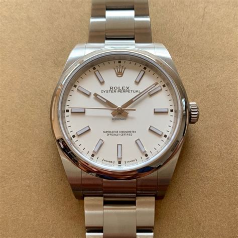 rolex oyster perpetual 39 white discontinued|39 mm rolex.